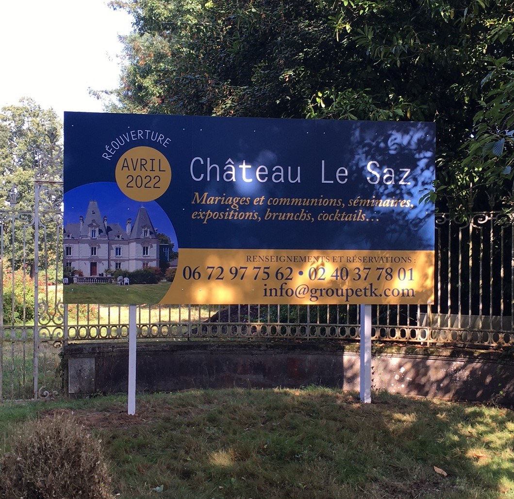 Grand panneau enseigne de réouverture Graphidec