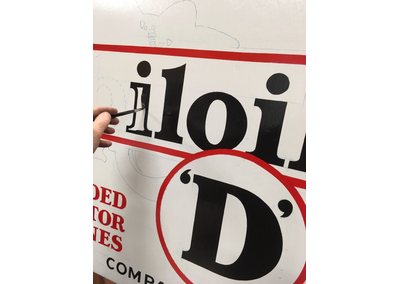 lettrage peint sur bois laque graphidec